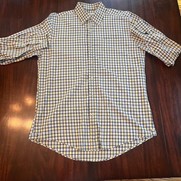 Southern Tide Men’s Blue and Yellow Plaid Casual Button Down Shirt - Medium - Picture 1 of 9